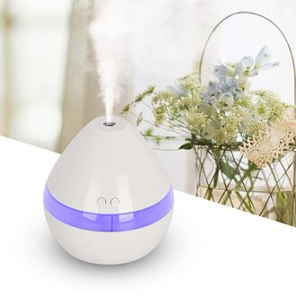 4 # Elektrische Luchtbevochtiger Essentiële Aroma Olie Diffuser Ultrasone Houtnerf Luchtbevochtiger Usb Mist Maker Led Licht Luchtbevochtiger wit