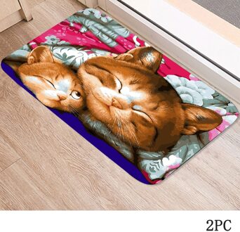 4 # Entree Mat Kerst Decortion Jaar Feestelijke Kerstman Floor Mat Absorberende Antislip Vloermat Slaapkamer badkamer Thuis