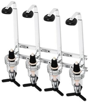 4 Fles Wandmontage Liquor Dispenser Bar Keuken Gereedschap Professionele Alcohol Rekken Houder 25ml