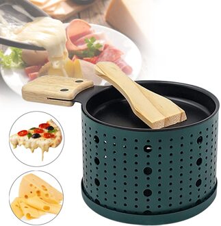 4# Fondue Pots Cheese Bread Grill Picnic Kitchen Supplies Candle Slow Oven Non-stick Cheese Bread Cake Grill Pan Kitchen Tool marine