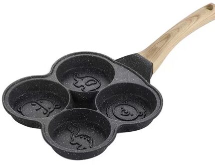 4-Gat Pan Cake Koken Pot Non-stick Omelet Pan Geen Olie-Rook Ontbijt Ei Pannenkoek Pot burger Cakevorm Keuken Kookgerei