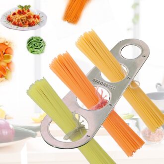 4 Gaten Clearing Pasta Ruler Meten Rvs Spaghetti Measurer Cooking Supplies Controle Gereedschap