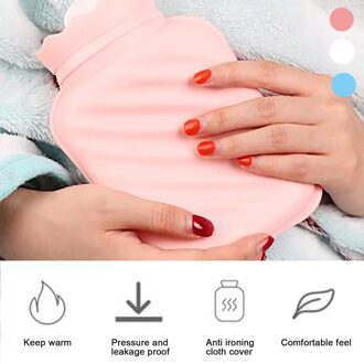 4 # Grote Pvc Rubber Fles Warm Water Zak Warme Ontspannen Warmte Koude Gemak Winter Warm Warmte Herbruikbare Handwarmer leuke Water Flessen blauw