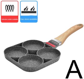4 Hole Fried Egg Burger Pan Fried Egg Pan Pancake Frying Pan Egg Cooker Gas Stove BOM666 gas en induction