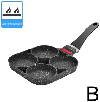 4 Hole Fried Egg Burger Pan Fried Egg Pan Pancake Frying Pan Egg Cooker Gas Stove BOM666