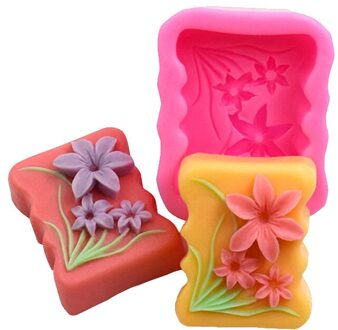 4 Holte Geometrische Ronde Vorm 3D Bloem Hart Zeep Siliconen Mal Voor Zeep Maken Diy Handgemaakte Craft Zeep Mallen Vormen