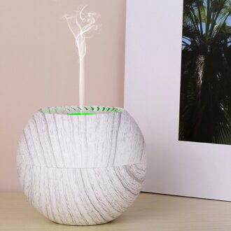 4 # Houtnerf Aroma Diffuser Cool Mist Luchtbevochtigers Led Aroma Aromatherapie Luchtbevochtiger Water Aanvullen Instrument Voor Thuis 130Ml wit