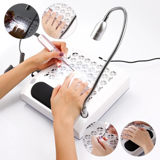 4 in 1 30000RPM Nail Drill Polishing Machine 80W Nail Dust Collector Vacuum Cleaner Device Lightening Hand Rest Nail Drill Bits