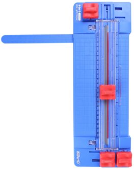 4-In-1 9 Inch Papier Trimmer Met Wave Overslaan Rechte Vouw Lijn Snijkop Side Liniaal Snijden lengte Papier Cutter Voor A4 A5 Papier Blauw