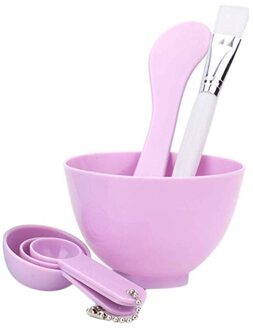 4 In 1 Diy Gezichtsmasker Mengkom Set Met Gezichtsmasker Kom Stok Spatel Gezichtsmasker Borstel Maatbeker