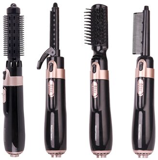 4 In 1 Föhn Borstel Elektrische Stijltang Krultang Borstel Negatieve Ionen Hete Lucht Kam Haar Styler Gereedschap Voor vrouwen En Mannen UK