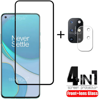 4-in-1 For Oneplus 8T Glass For Oneplus 8 T Tempered Glass Full Glue Screen Protector For Oneplus 8 Nord Z Oneplus 8T Lens Glass