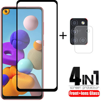 4-in-1 For Samsung Galaxy A21S Glass For Samsung A21S Tempered Glass For Samsung M21 M31 A51 A71 A50 A11 A31 A41 A21S Lens Glass