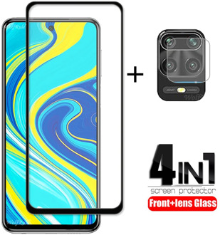 4-in-1 For Xiaomi Redmi Note 9 S Glass For Redmi Note 9 Tempered Glass Full Glue Screen Protector For Redmi Note 9S Camera Glass
