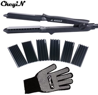 4 In 1 Haar Krultang + Hittebestendige Handschoen Keramische Krultang Roller Elektrische Stijltang Crimper Gegolfd Krul 42