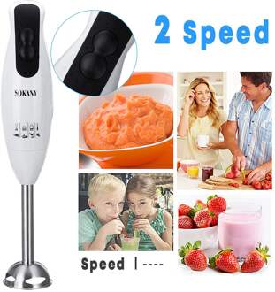4 In 1 Hand Blender Elektrische Voedsel Blender Mixer 2Speed Afneembare Hand Voedingssupplement Plantaardige Vleesmolen Garde Juicer mixer