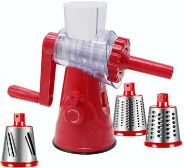 4 In 1 Home Handleiding Groente Cutter Slicer Multifunctionele Ronde Mandoline Slicer Kaas Snijmachine Groente Spiralizer Worst 02