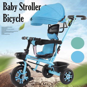 4 In 1 Infant Tricycle Folding Rotating Seat Baby Stroller 3 Wheel Bicycle Kids Bike Three Wheel Stroller Toddler Baby Trolley