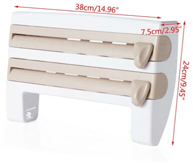 4 In 1 Keuken Organisator Papieren Handdoek Houder Vershoudfolie Snijden Houder Sauceshelf KH