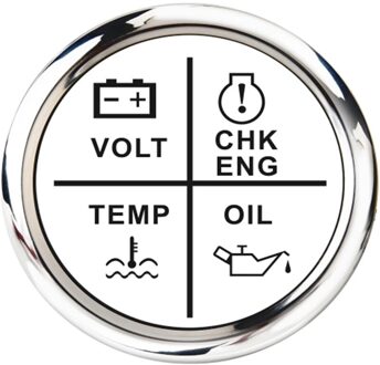 4 In 1 Led Voltmeter Olie Druk Meter Water Temp Gauge Alarm Indicator Met Check Engine Voor Auto Motor Boot accessoires WS