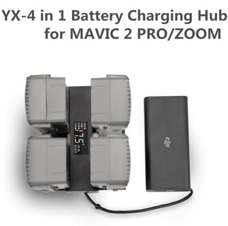 4 In 1 Mavic 2 Batterij Oplader Hub Smart Multi Batterij Intelligente Opladen Hub Digit LED Scherm voor DJI Mavic 2 Pro/Zoom Toegang