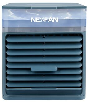 4 In 1 Mini Draagbare Airconditioner Lichtgewicht Silentair Conditioner Purifier Usb Air Cooler Fan Micro Luchtbevochtiger Withledlight Blauw