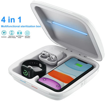 4 in 1 Multifunctional UV Sterilizer Box Lamp Mobile Phone USB Charger UV Sterilization Light Jewelry Toy Sterilization Box