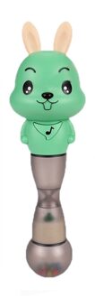 4 In 1 Muziek Zand Hamer Speelgoed Baby Molaire Rammelaar Muziek Ritme Stok Flash Educatief Speelgoed Baby Zandloper Muziek Stok baby Bijtring groen