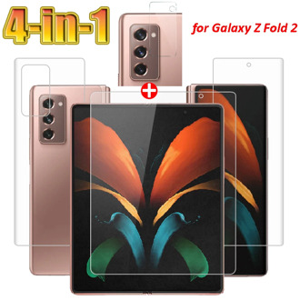 4 In 1 Screen Protectors for Samsung Galaxy Z Fold 2 Hydraulic Film Front & Back & Camera Len Glass Protective Screen Protector