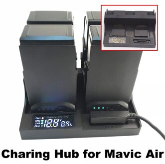 4 in 1 Vlucht Batterij Oplader Voor DJI Mavic Air Drone Smart Batterij Manager Snel Opladen HUB Station met LCD display Monitor