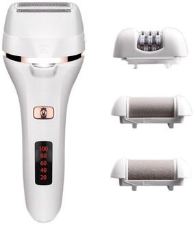 4 In 1 Vrouwen Scheren Machines Draagbare Vrouwelijke Trimmer Voet File Eelt Remover Oplaadbare Epilator
