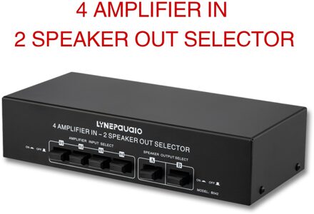 4 In 2 Out Passieve Power Versterker Luidspreker Selectie Switcher Luidspreker Schakelaar Splitter Comparator Geen Verlies Van Geluidskwaliteit