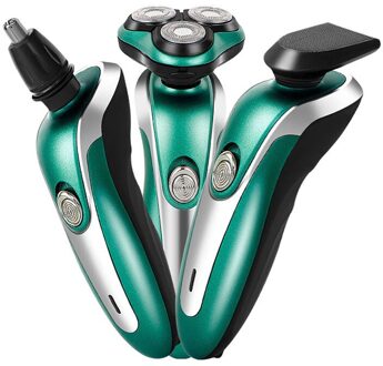 4 In Barbr Oplaadbare Baard Trimmer 4D Elektrische Scheren Wasbare Baard Scheermes Water Proof Usb Elektrische Scheerapparaat Voor Mannen 5883