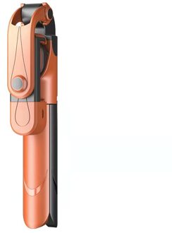 4 In Een Selfie Stok Draadloze Selfie Stok Mobiele Telefoon Universele Een Draadloze Zelfontspanner Artefact Statief Selfie Stok oranje