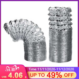 4 inch 100mm Ventilator Pipe PVC Aluminum Tube Air Ventilation Pipe Hose Flexible Exhaust Duct 3/2M Air System Vent Bathroom