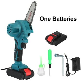 4-Inch 24V 1280W Draadloze Elektrische Portable Kettingzaag Oplaadbare Tuin Houtbewerking Tool Voor Boomtak Hout Snijden