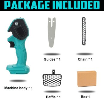4 Inch 600W Elektrische Kettingzaag & Draadloze Reciprozaag Met Zaagbladen Snijmachine Elektrische Zagen Voor Makita 18V Batterij blauw chainsaw
