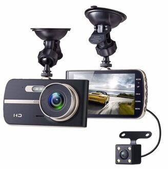 4 Inch FHD 1080P DVR Camera Dual Lens Night Vision G-Sensor Rear View Auto Registrator Dash Cam Video Recorder Dashcam