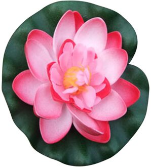 4 Inch Kunstmatige Drijvende Lotus Bloemen Water Vijvers Foam Lotusblad Nep Lelie Pad Drijvende Zwembad Thuis Vijver Decoratie Planten