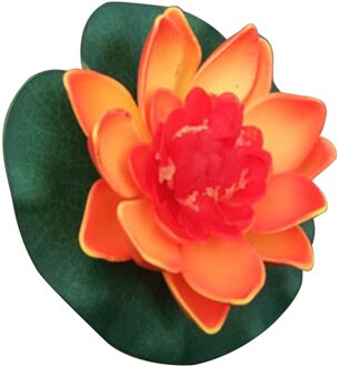 4 Inch Kunstmatige Drijvende Lotus Bloemen Water Vijvers Foam Lotusblad Nep Lelie Pad Drijvende Zwembad Thuis Vijver Decoratie Planten