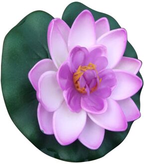 4 Inch Kunstmatige Drijvende Lotus Bloemen Water Vijvers Foam Lotusblad Nep Lelie Pad Drijvende Zwembad Thuis Vijver Decoratie Planten