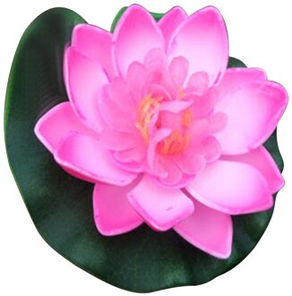 4 Inch Kunstmatige Drijvende Lotus Bloemen Water Vijvers Foam Lotusblad Nep Lelie Pad Drijvende Zwembad Thuis Vijver Decoratie Planten