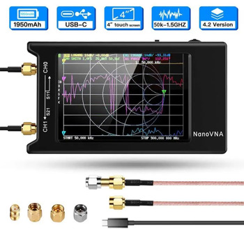 4 inch Touch Screen 1.5GHz Vector Large Screen Network Analyzer Antenna Short Wave Vector Network Analyzer
