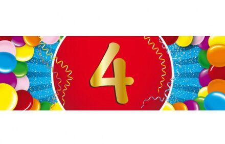 4 jaar versiering sticker