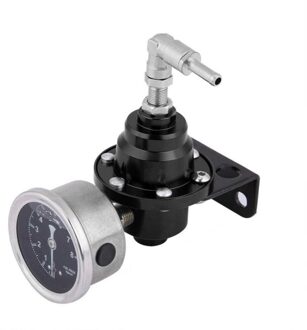 4 Kleur Universele Verstelbare Aluminium Fuel Pressure Regulator Met Gauge Kit Zwart Titanium Olie Drukregelaar