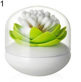 4 Kleuren 1 Pc Lotus Vorm Home Decor Tandenstoker Box Wattenstaafje Box Woonkamer Desktop Opbergdoos groen