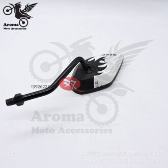 4 kleuren beschikbaar fire decal rood geel blauw motorfiets achteruitkijkspiegel universele 8 MM 10 MM moto spiegels motorbike zijspiegel wit