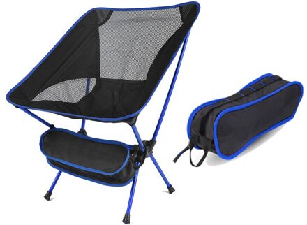 4 Kleuren Draagbare Duurzaam Ultralight Reizen Klapstoel Outdoor Camping Strand Wandelen Picknick Zetel Vissen Stoel blauw