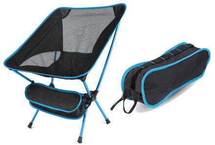 4 Kleuren Draagbare Duurzaam Ultralight Reizen Klapstoel Outdoor Camping Strand Wandelen Picknick Zetel Vissen Stoel lucht blauw