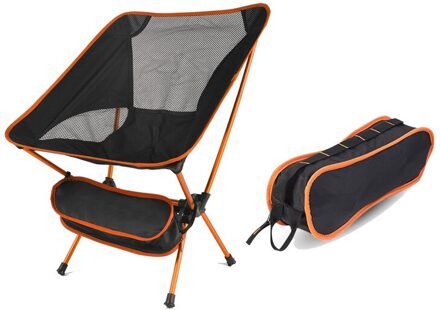 4 Kleuren Draagbare Duurzaam Ultralight Reizen Klapstoel Outdoor Camping Strand Wandelen Picknick Zetel Vissen Stoel oranje